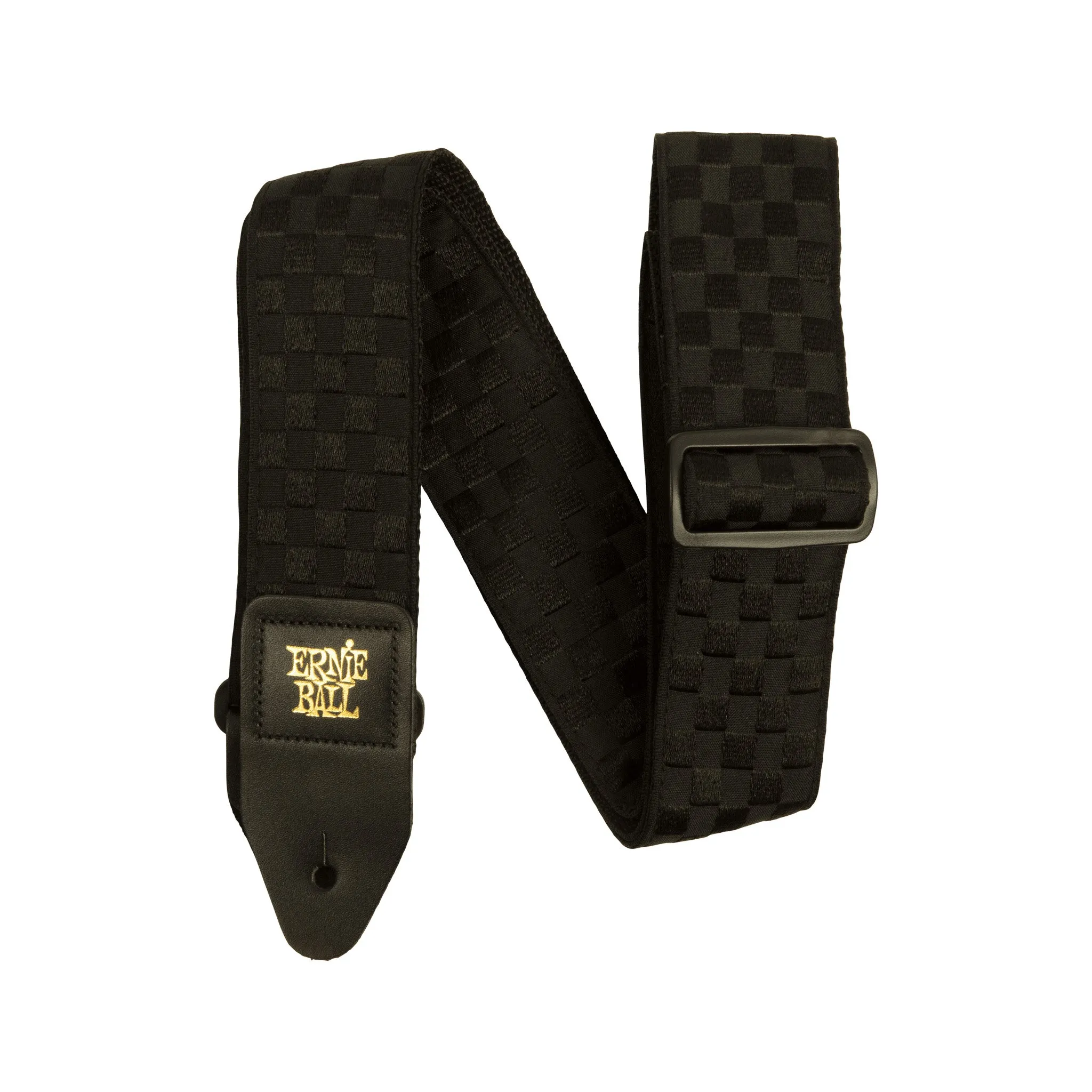 Ernie Ball Jacquard Guitar Strap, Black Checkers