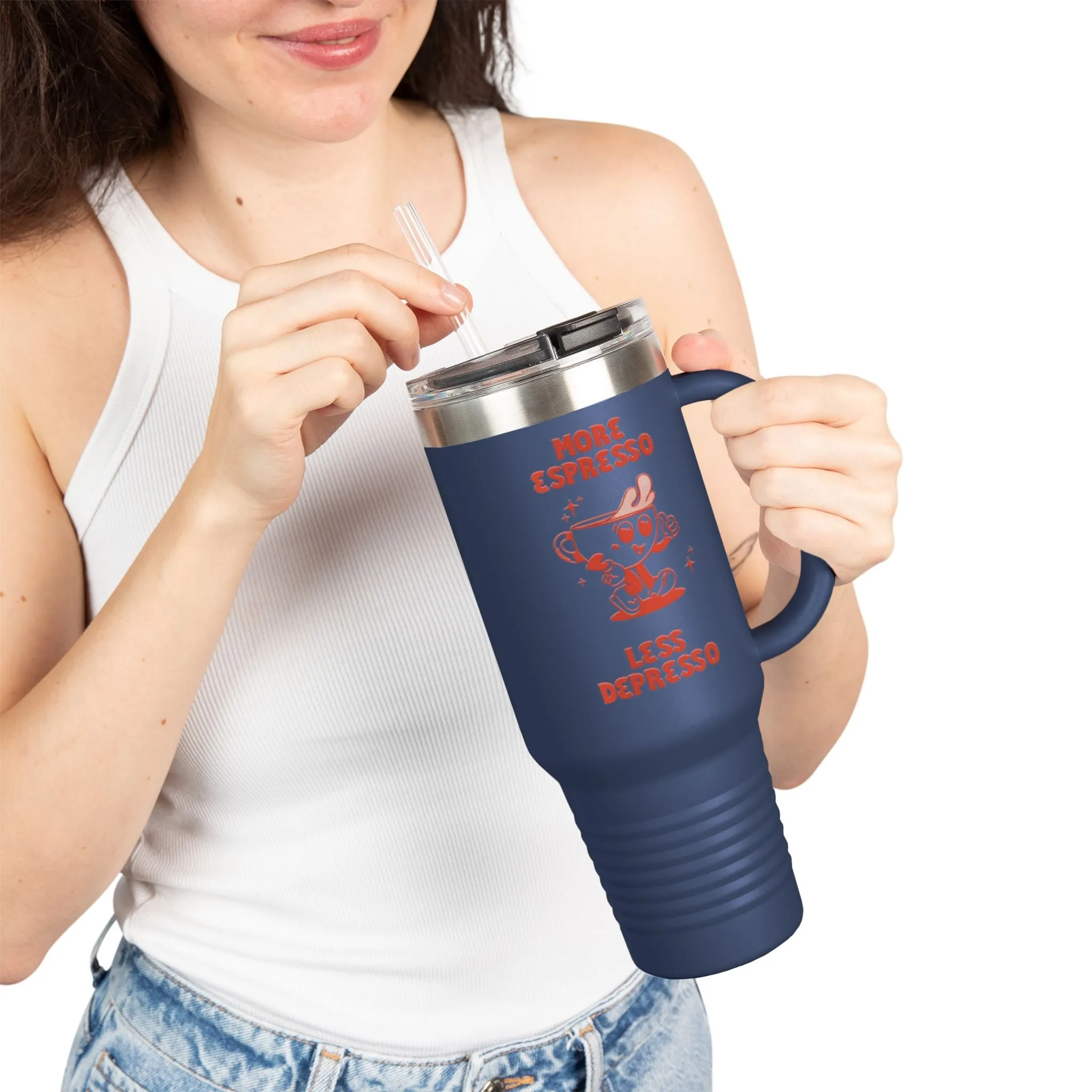 Espresso Depresso Insulated Travel Mug - 40oz