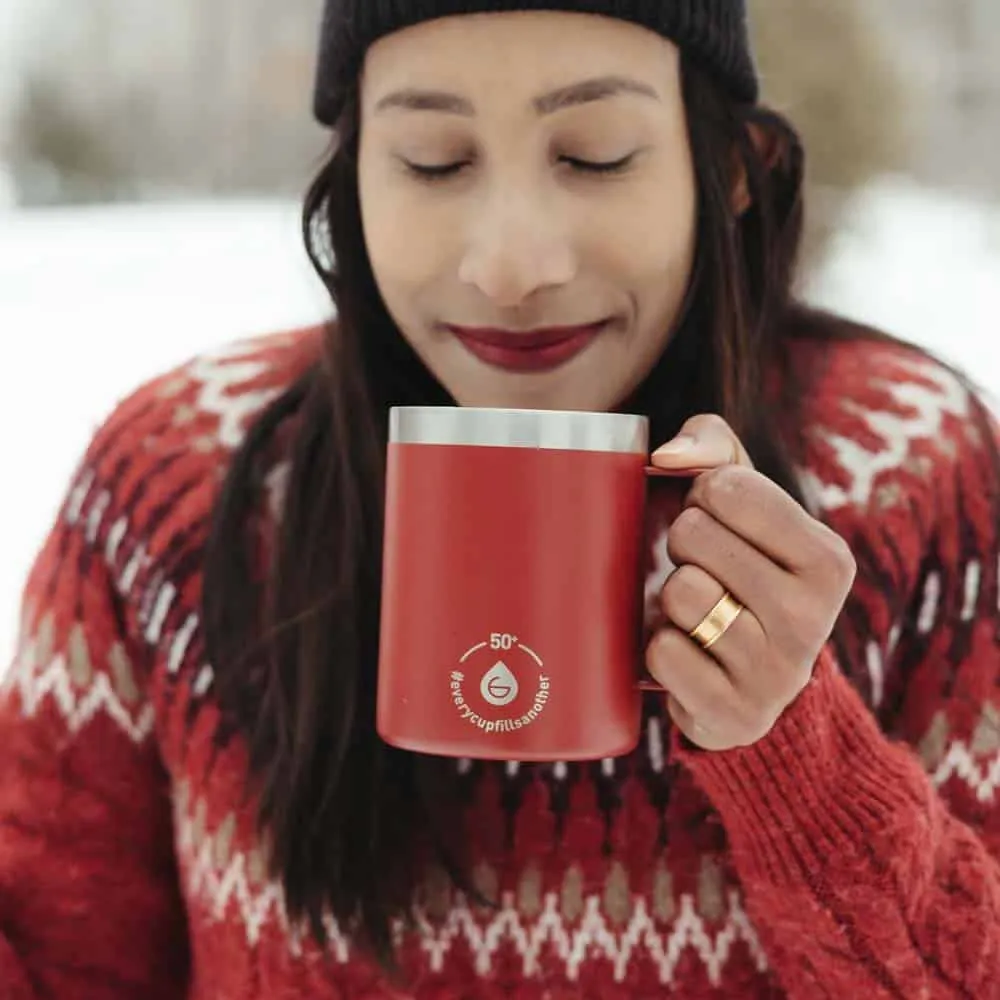 EVEREST Insulated Stainless Steel Travel Mug, Cottage Red