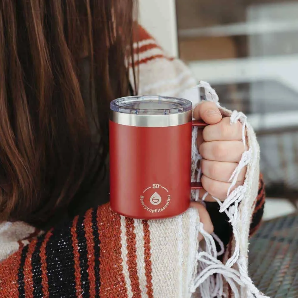 EVEREST Insulated Stainless Steel Travel Mug, Cottage Red