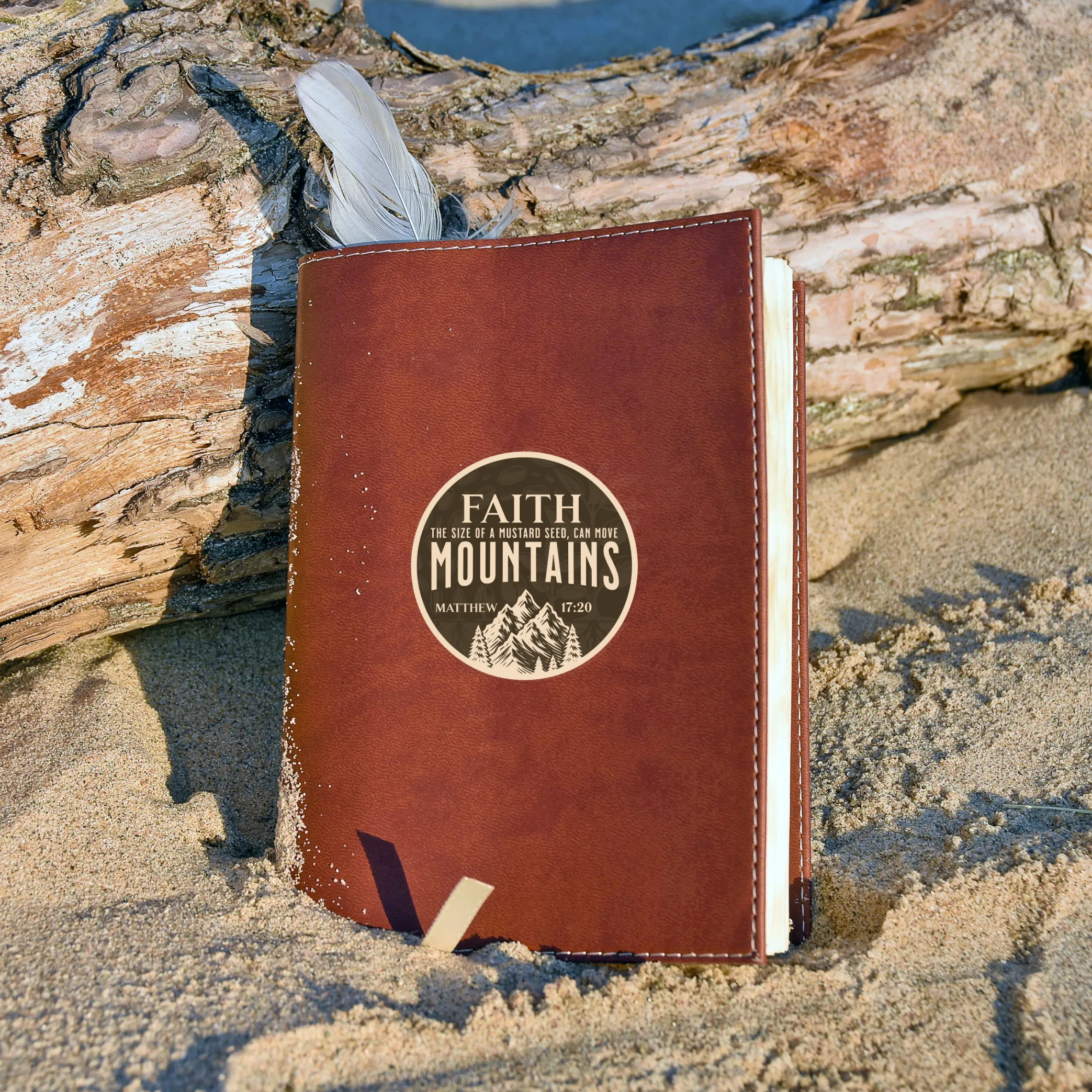 Faith Can Move Mountains Waterproof Sticker
