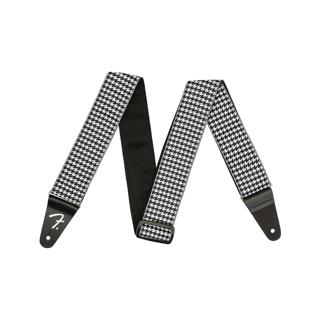 Fender Houndstooth Jacquard Guitar Strap, White