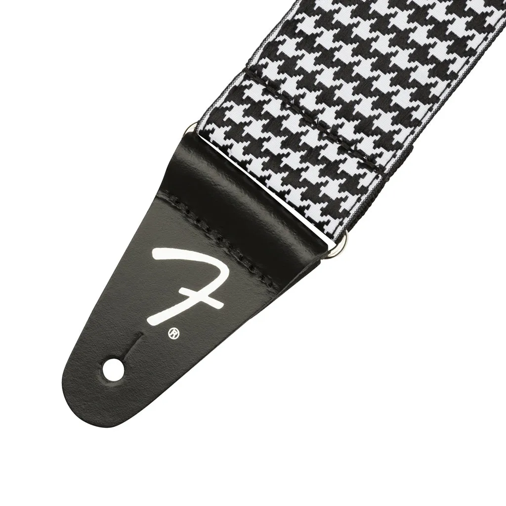 Fender Houndstooth Jacquard Guitar Strap, White