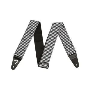 Fender Houndstooth Jacquard Guitar Strap, White