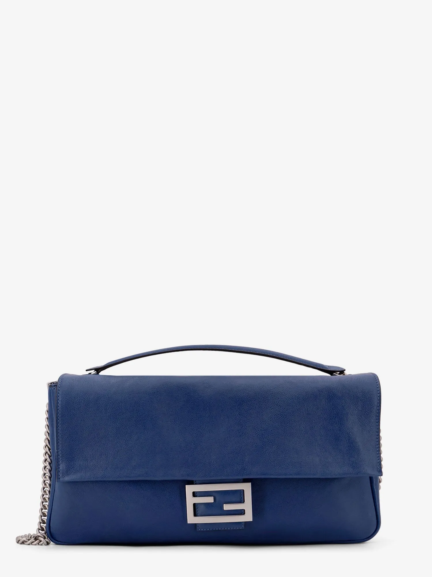 Fendi Baguette Chain Large Leather Shoulder Bag