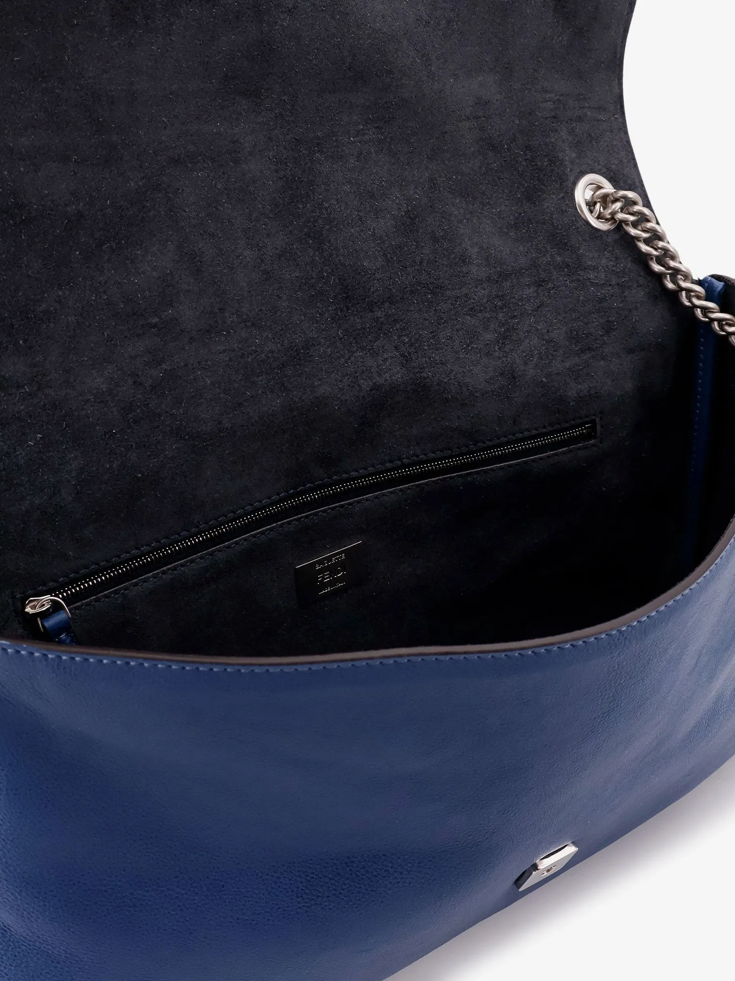 Fendi Baguette Chain Large Leather Shoulder Bag