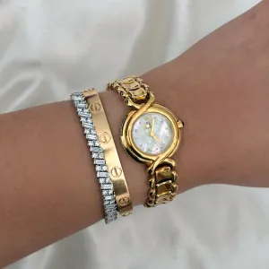 FENDI MOTHER-OF-PEARL WATCH