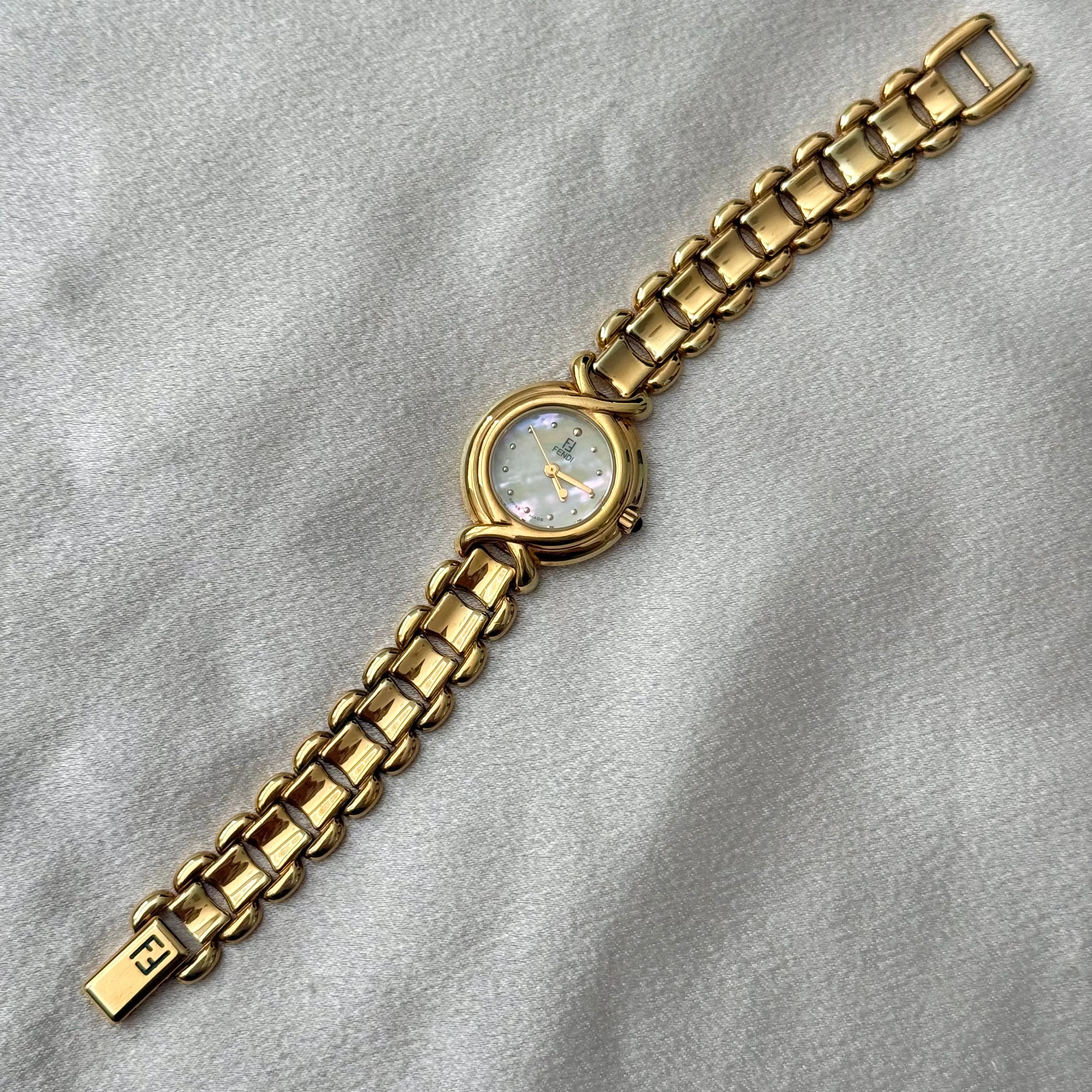 FENDI MOTHER-OF-PEARL WATCH