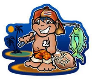 Fish and Poi Boy Decal