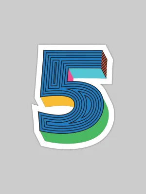 Five Number | Bike/Laptop/Car Sticker
