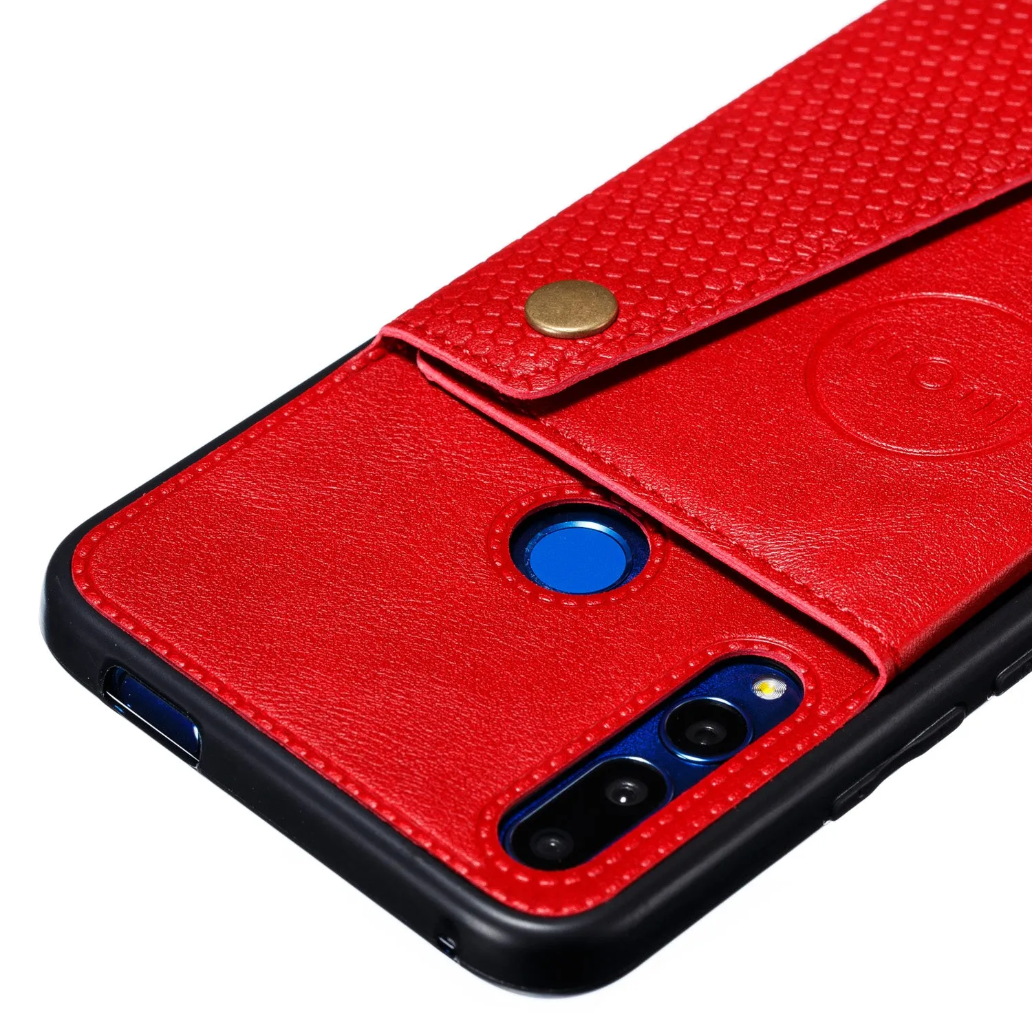 For HUAWEI Y9 prime 2019 PU Leather Shockproof Cell Phone Case Anti-dust Phone Case with Double Buckle Card Slot Pocket  Light Brown