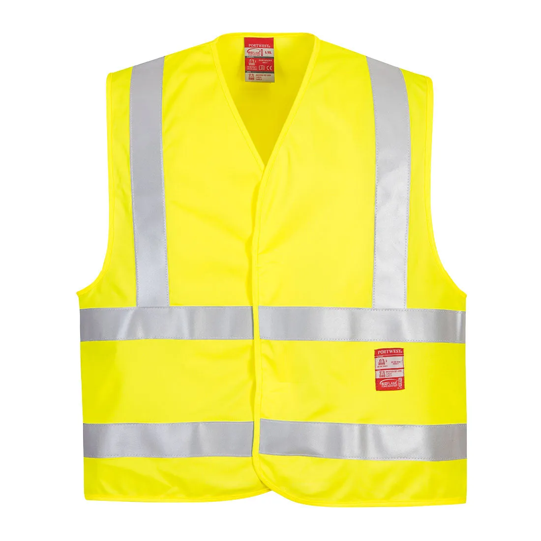FR75 - Bizflame Hi-Vis Lime FR Vest