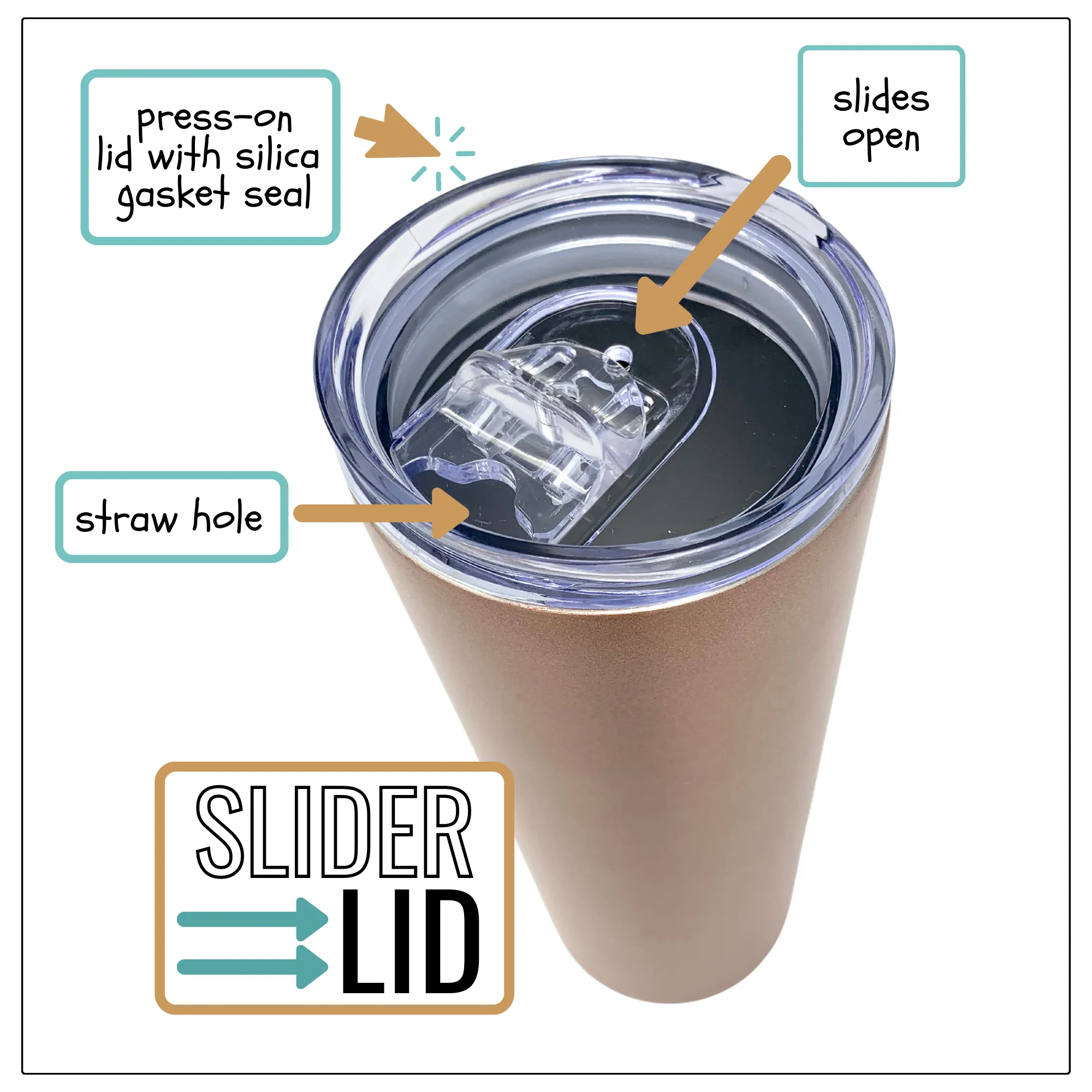 Freakin' Awesome Aunt 20 oz Rose Gold Skinny Tumbler for Aunts