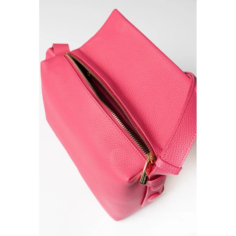 Fuschia Tamara Leather Handbag