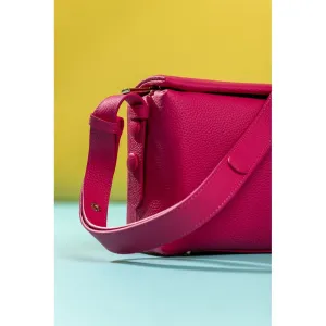 Fuschia Tamara Leather Handbag