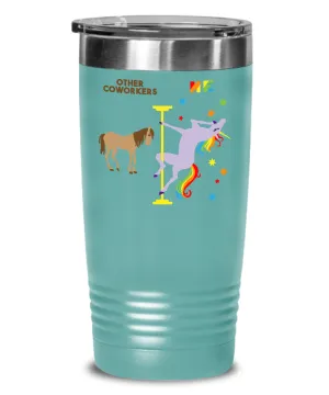 Gift For Coworker Rainbow Unicorn Mug Cute Insulated Drink Tumbler Travel Coffee Cup