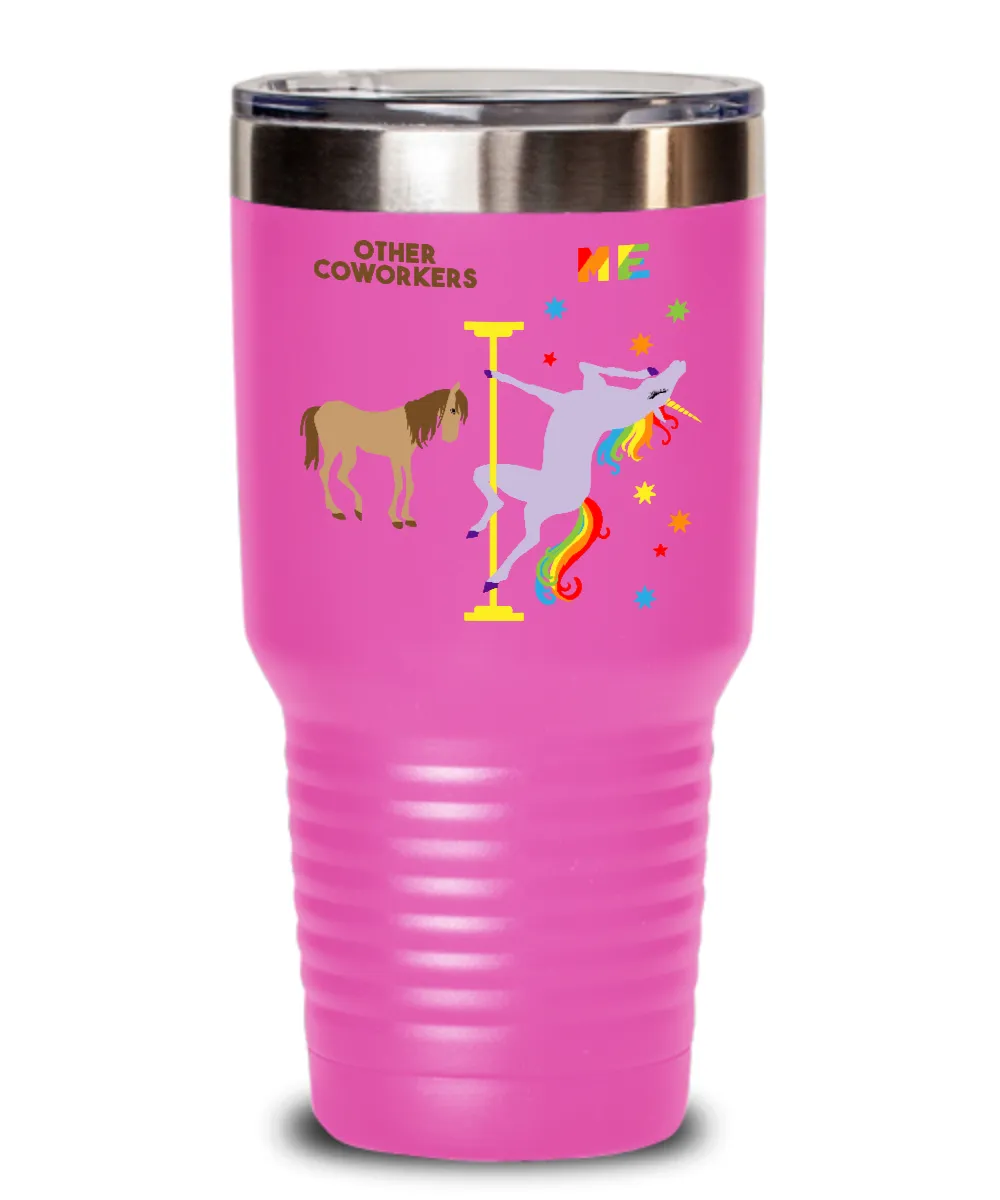 Gift For Coworker Rainbow Unicorn Mug Cute Insulated Drink Tumbler Travel Coffee Cup