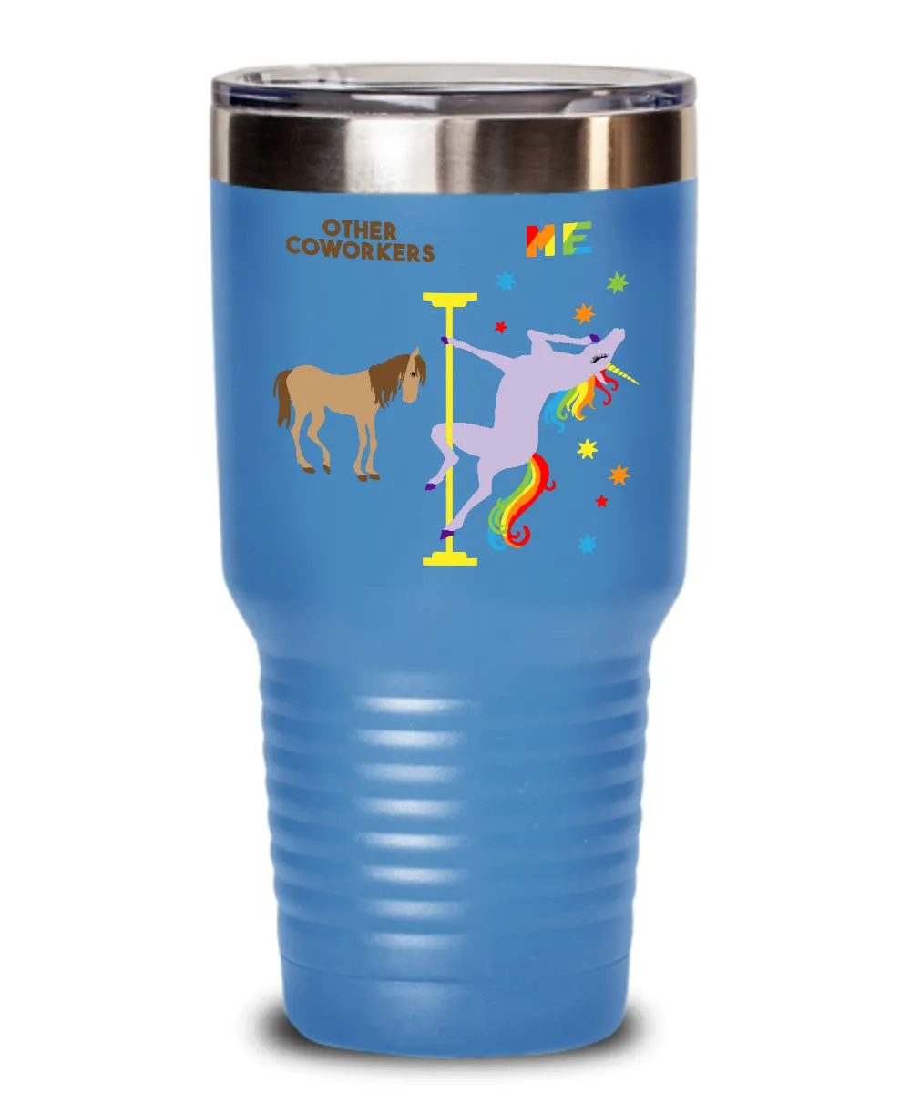Gift For Coworker Rainbow Unicorn Mug Cute Insulated Drink Tumbler Travel Coffee Cup