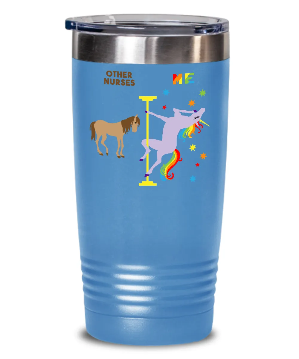 Gift For Nurse Rainbow Unicorn Mug Cute Insulated Drink Tumbler Travel Coffee Cup