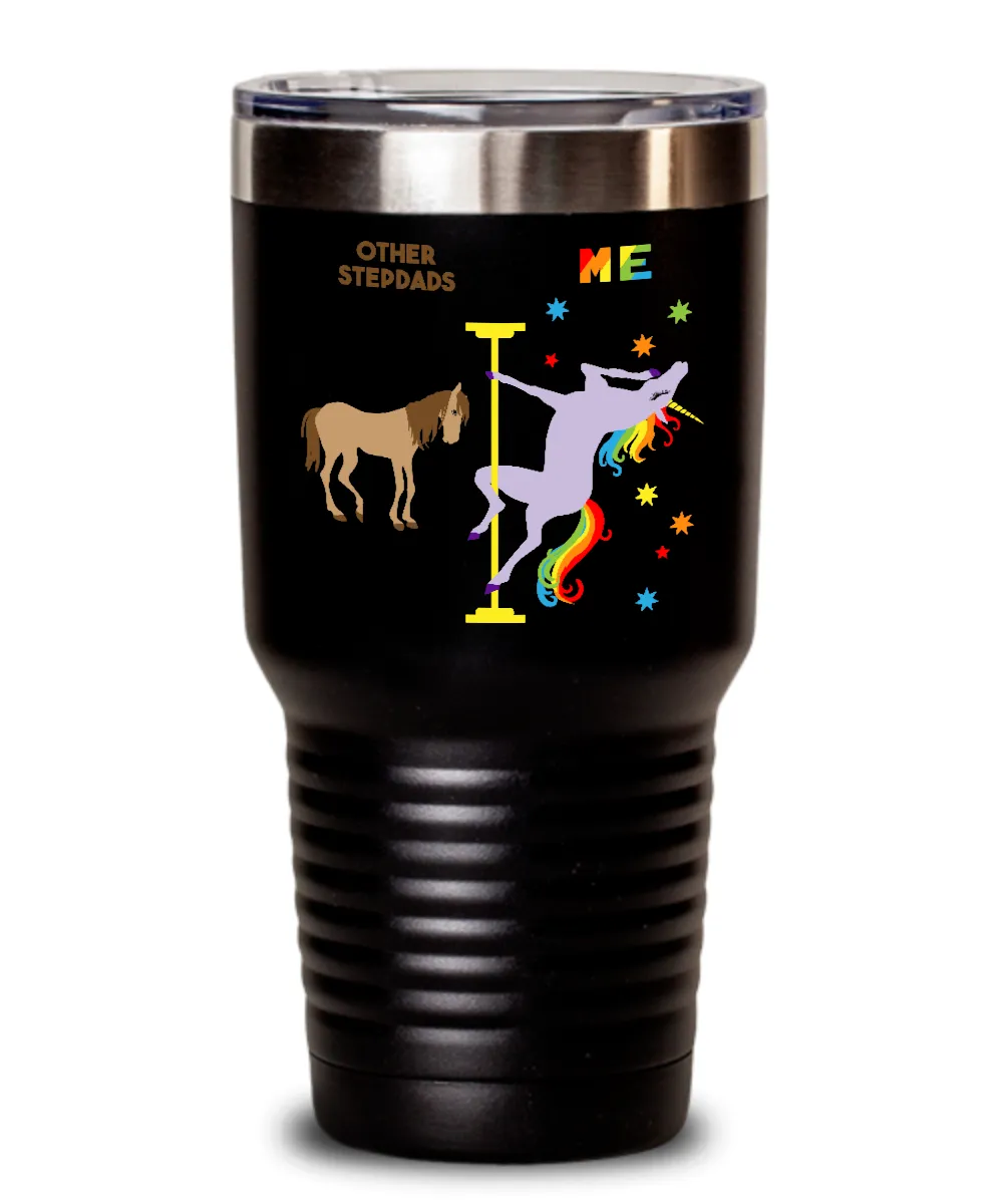 Gift For Stepdad Rainbow Unicorn Mug Cute Insulated Drink Tumbler Travel Coffee Cup