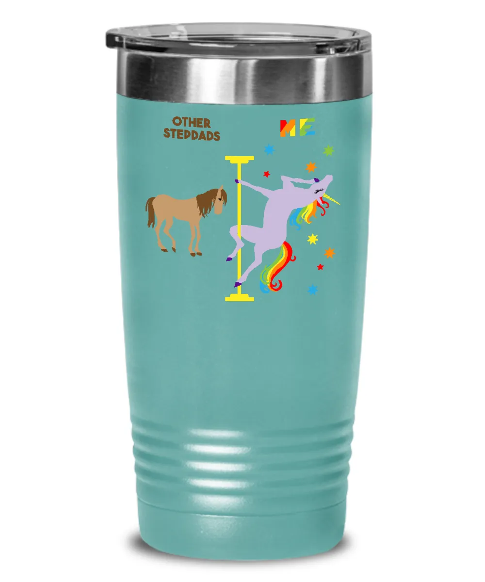Gift For Stepdad Rainbow Unicorn Mug Cute Insulated Drink Tumbler Travel Coffee Cup
