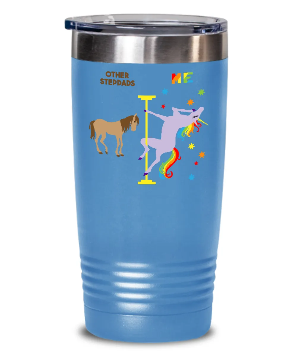 Gift For Stepdad Rainbow Unicorn Mug Cute Insulated Drink Tumbler Travel Coffee Cup