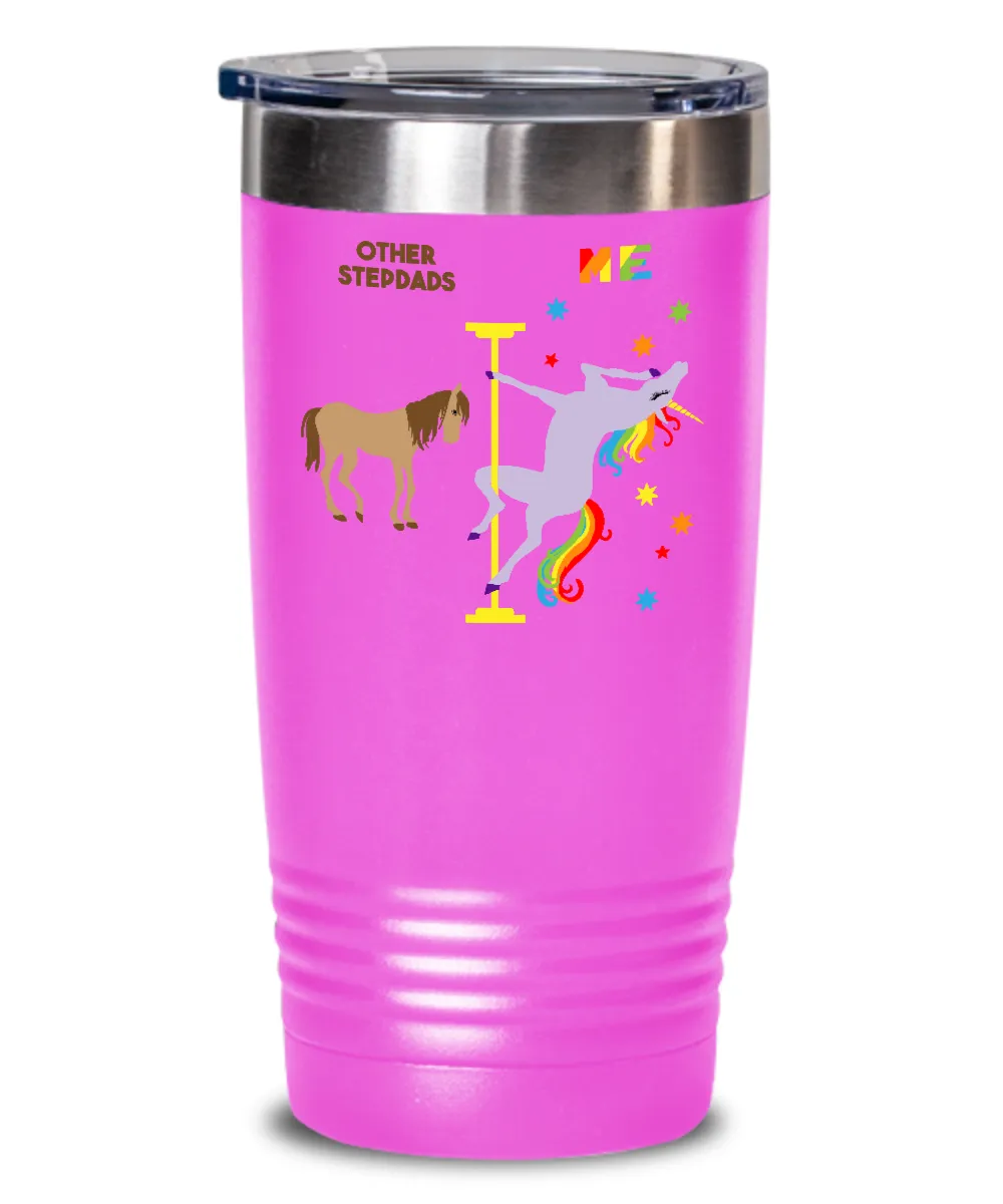 Gift For Stepdad Rainbow Unicorn Mug Cute Insulated Drink Tumbler Travel Coffee Cup