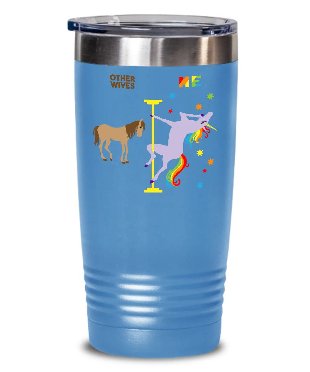 Gift For Wife Rainbow Unicorn Mug Cute Insulated Drink Tumbler Travel Coffee Cup