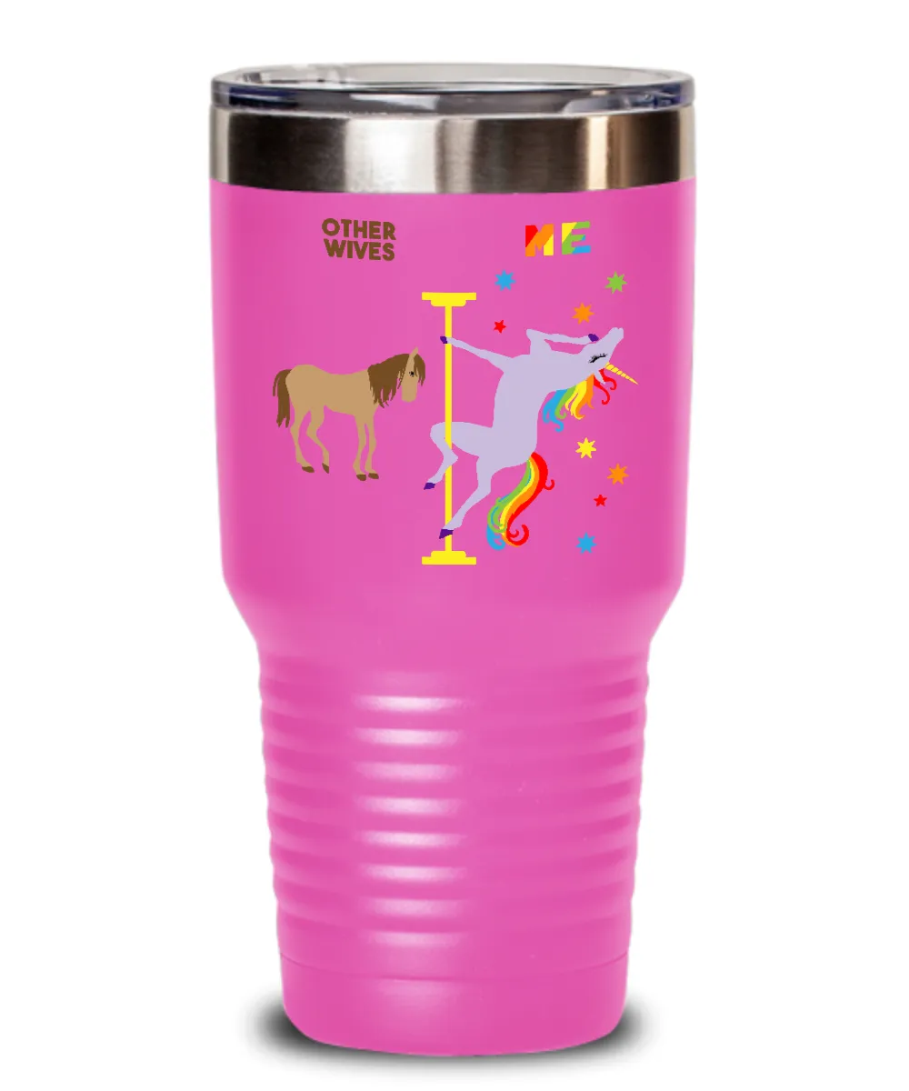 Gift For Wife Rainbow Unicorn Mug Cute Insulated Drink Tumbler Travel Coffee Cup