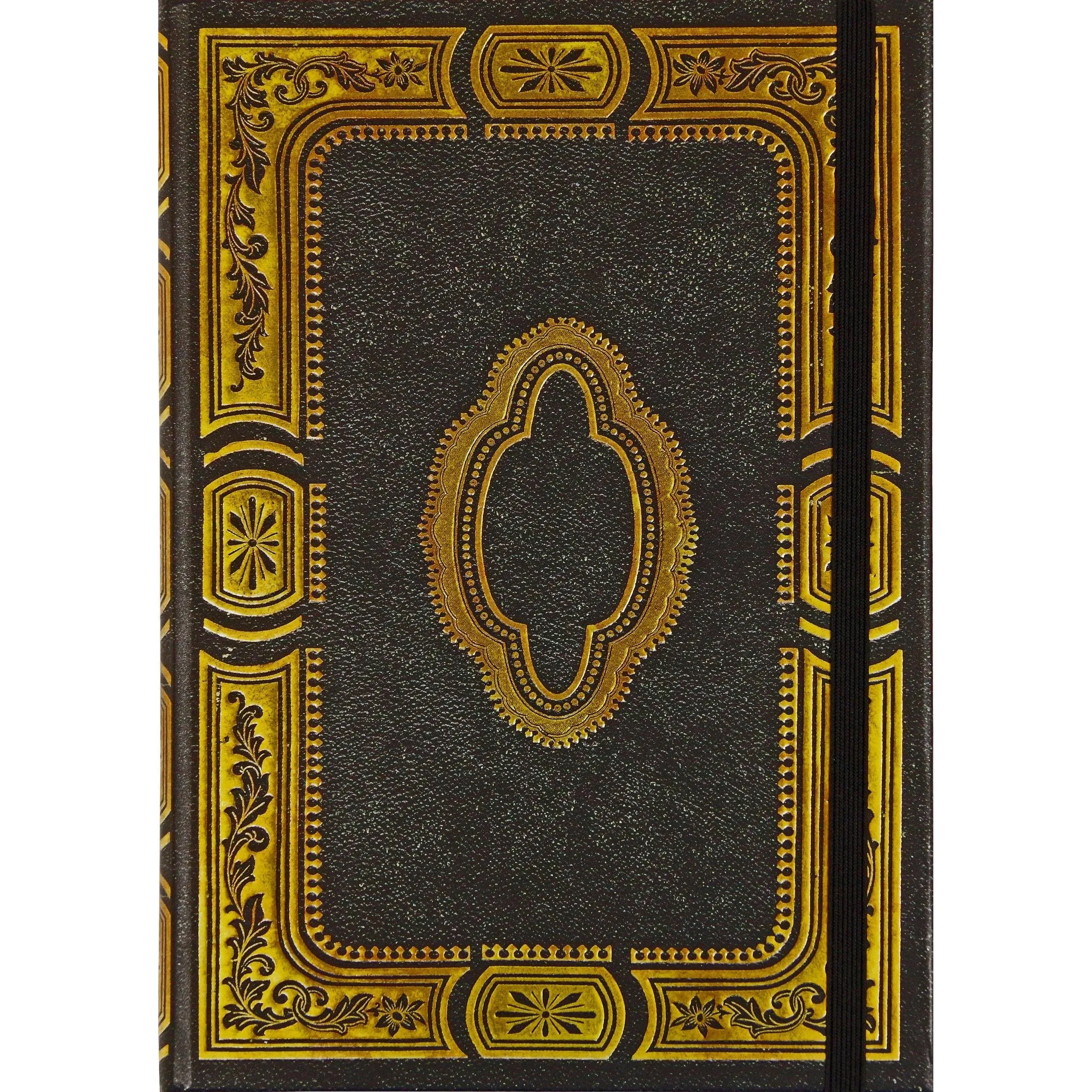 Gilded Onyx Journal | Book bound-style binding Notebook | 160 Pages