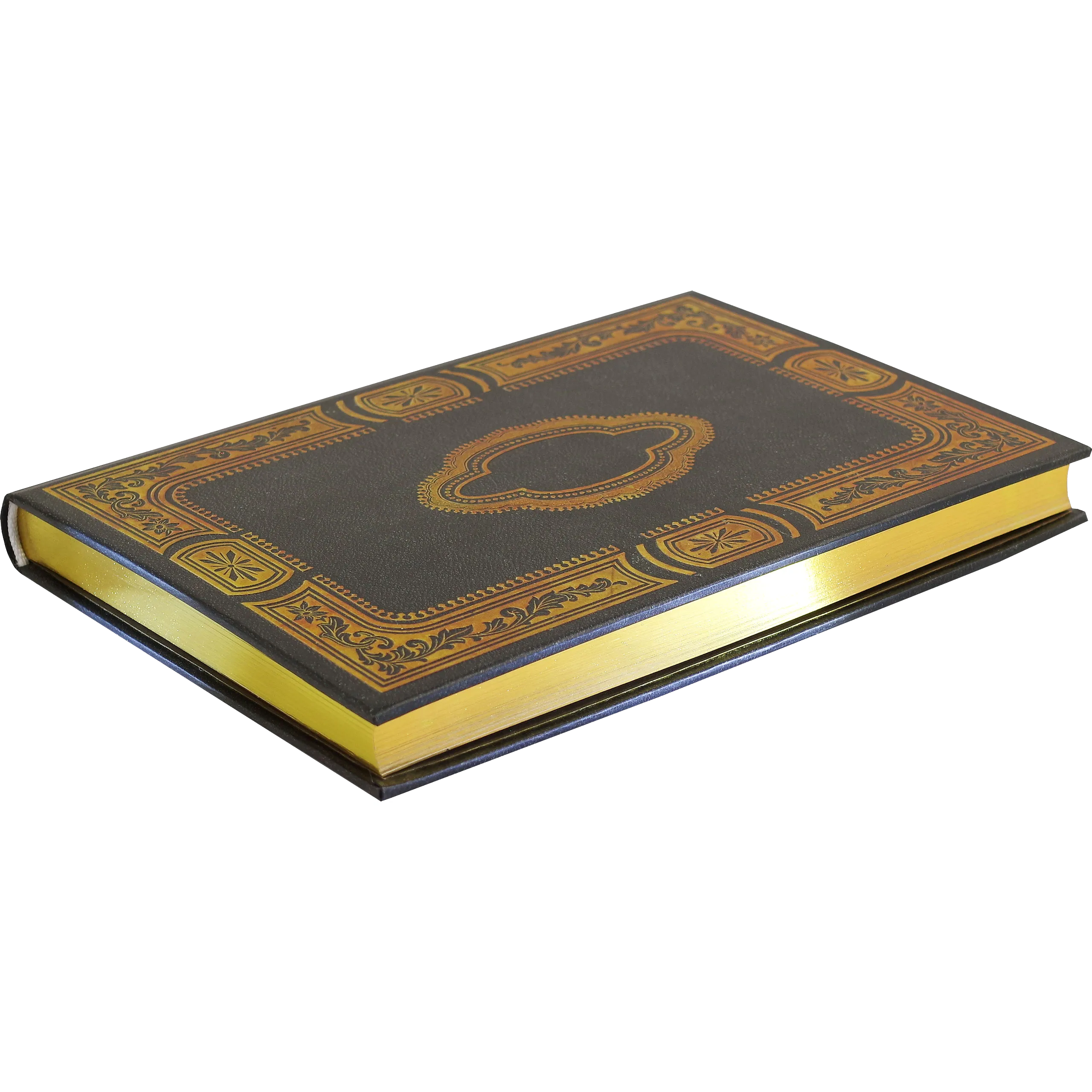 Gilded Onyx Journal | Book bound-style binding Notebook | 160 Pages