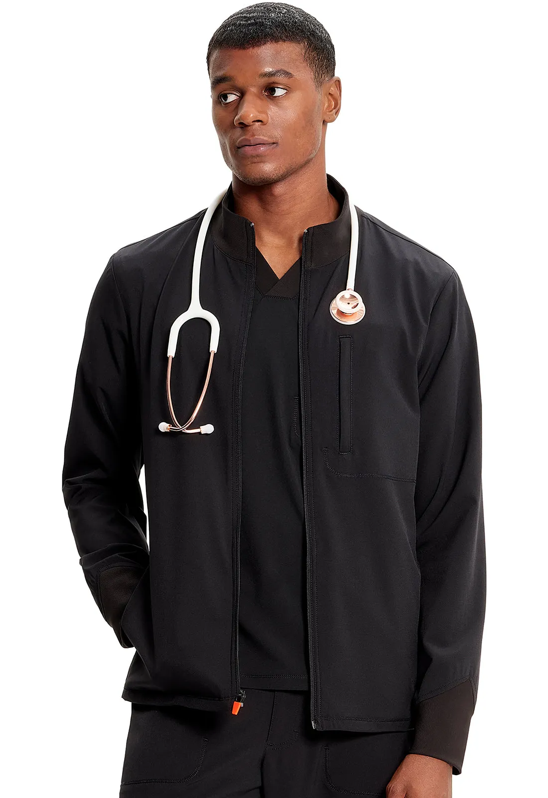 GNR8 IN350A Men's Zip Front Jacket Black