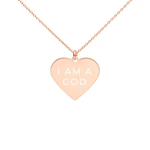 GOD Engraved Heart Necklace