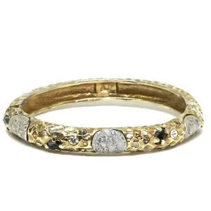 Gold Oval Empire Bangle