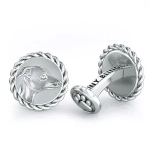 Greyhound Embossed Dapper Cufflinks
