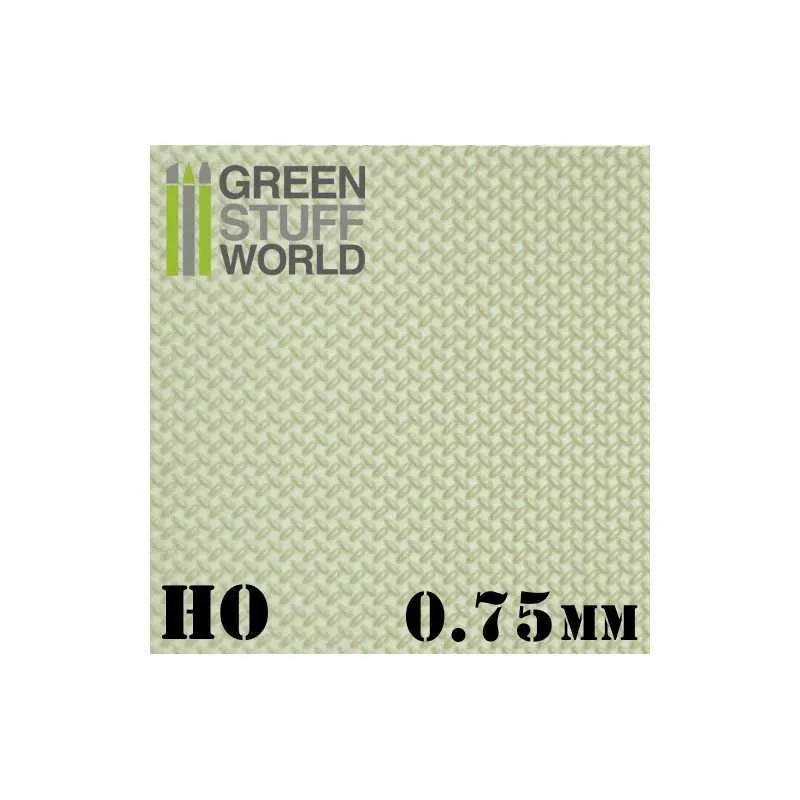 GSW Plasticard - Threaded Diamond Sheet HO 0.75mm