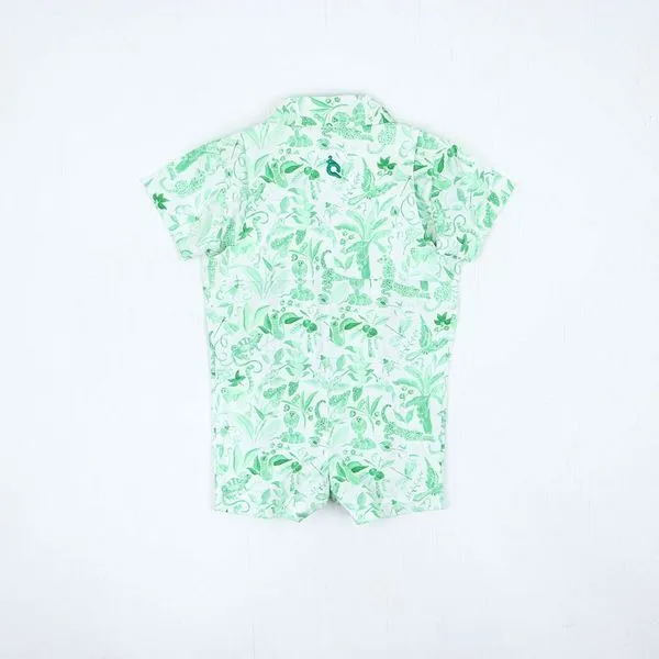 Guayabera Romper | Jade Jungle