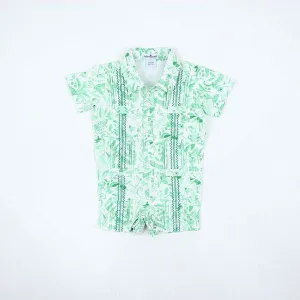 Guayabera Romper | Jade Jungle