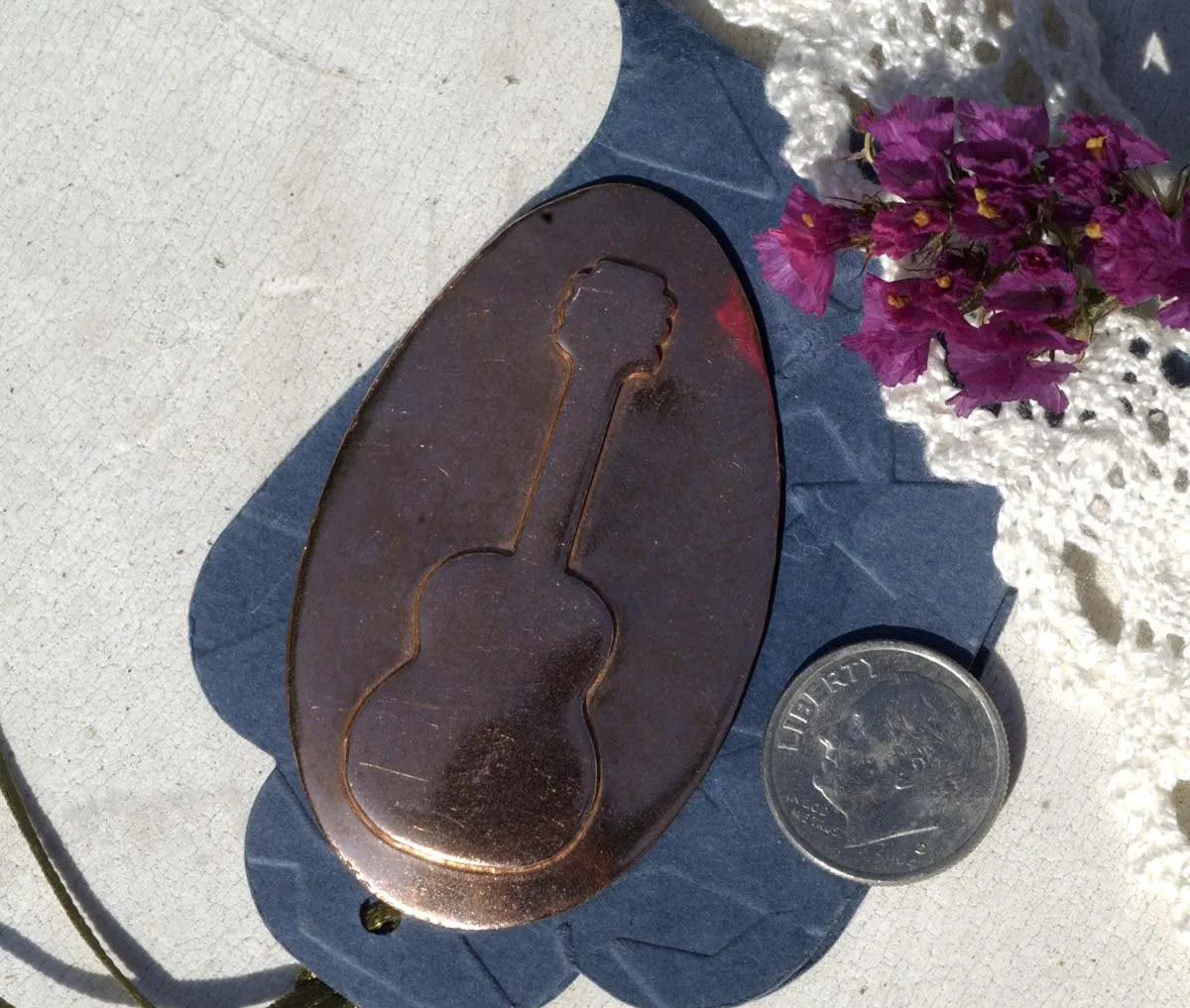 Guitar Embossed Blanks Enameling Stamping Texturing