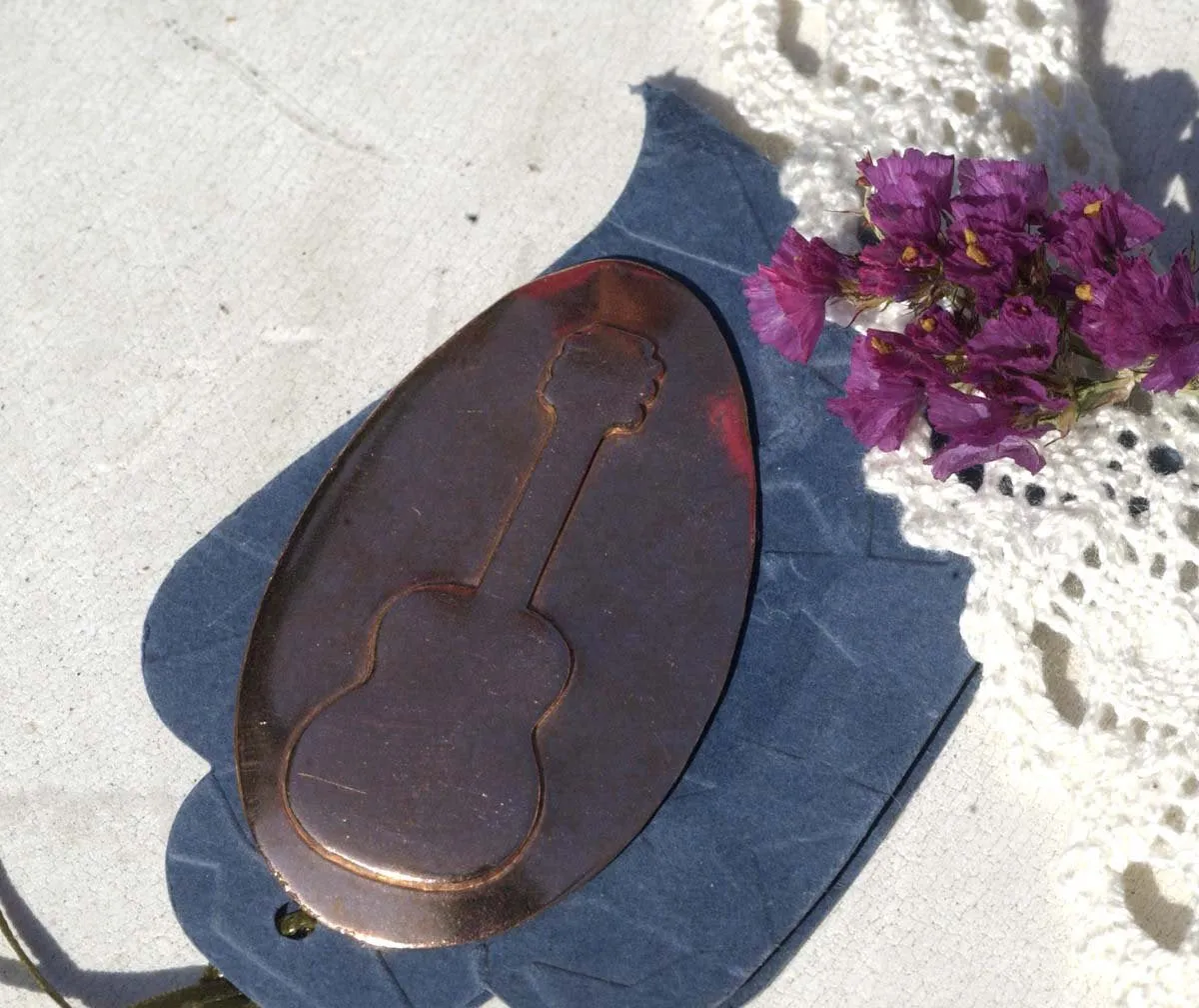 Guitar Embossed Blanks Enameling Stamping Texturing