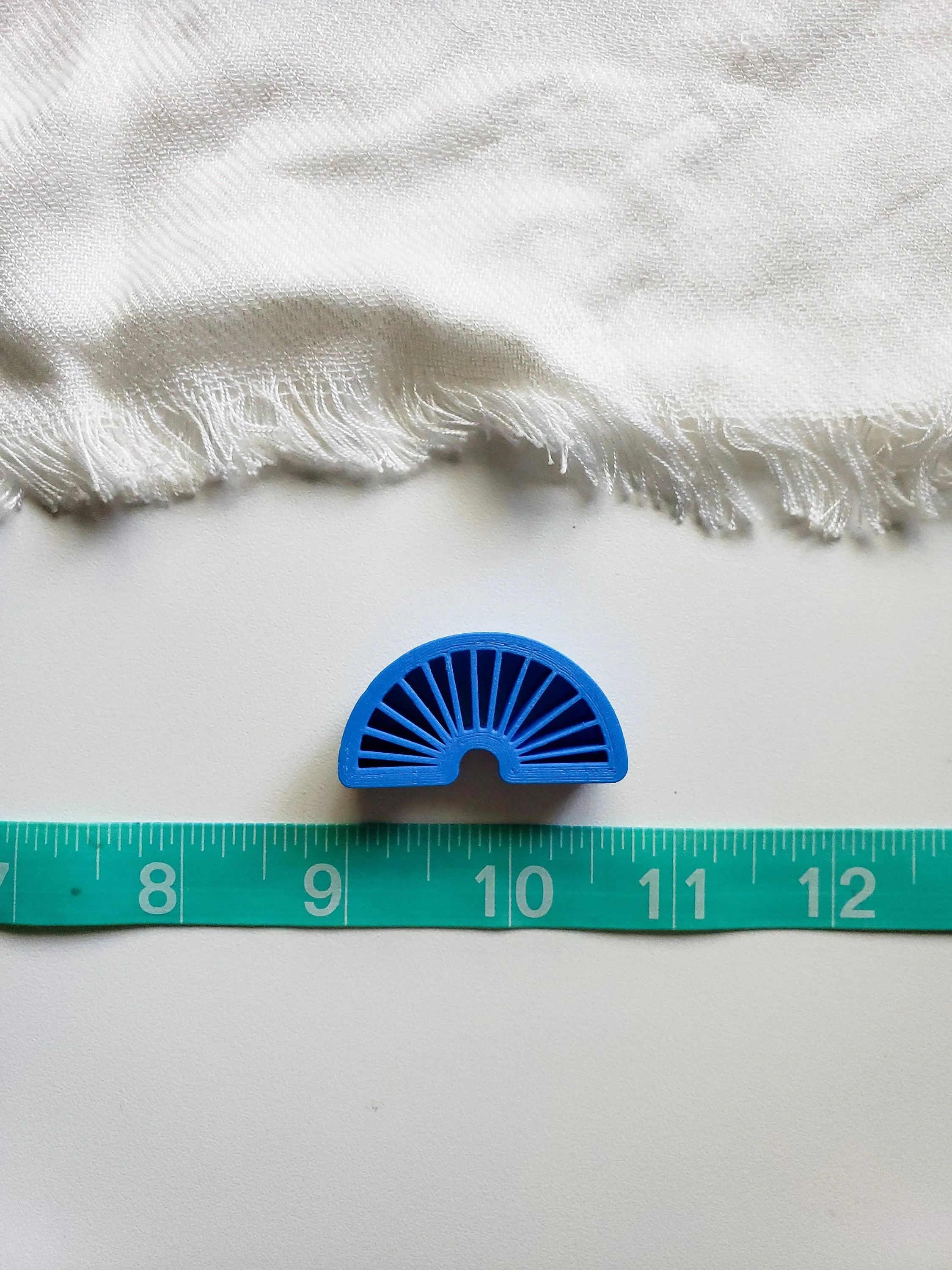 Half Circle Fan | Embossed Polymer Clay Cutter
