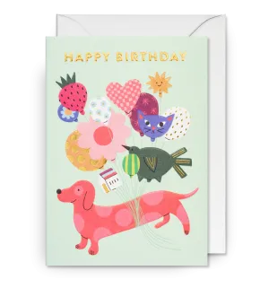Happy Birthday Dachshund Balloons
