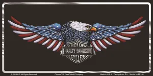 Harley-Davidson® Patriotic Eagle Stamped Metal Front License Plate, CG55000