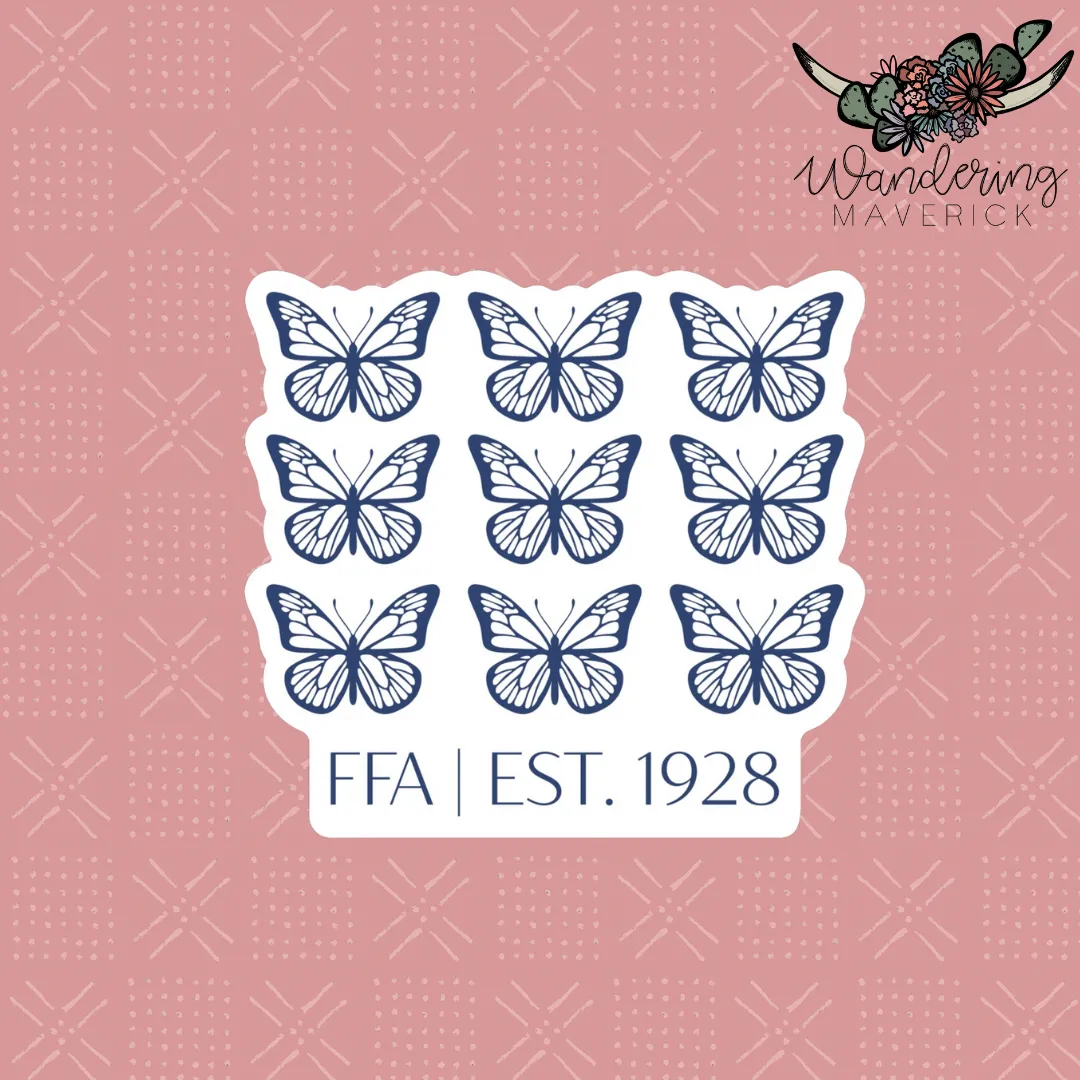 Harrison FFA BUTTERFLY STICKER