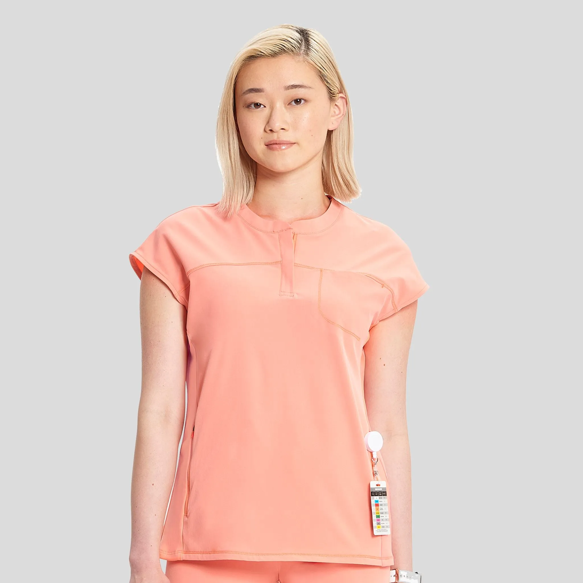 Henley Top | Electric Coral