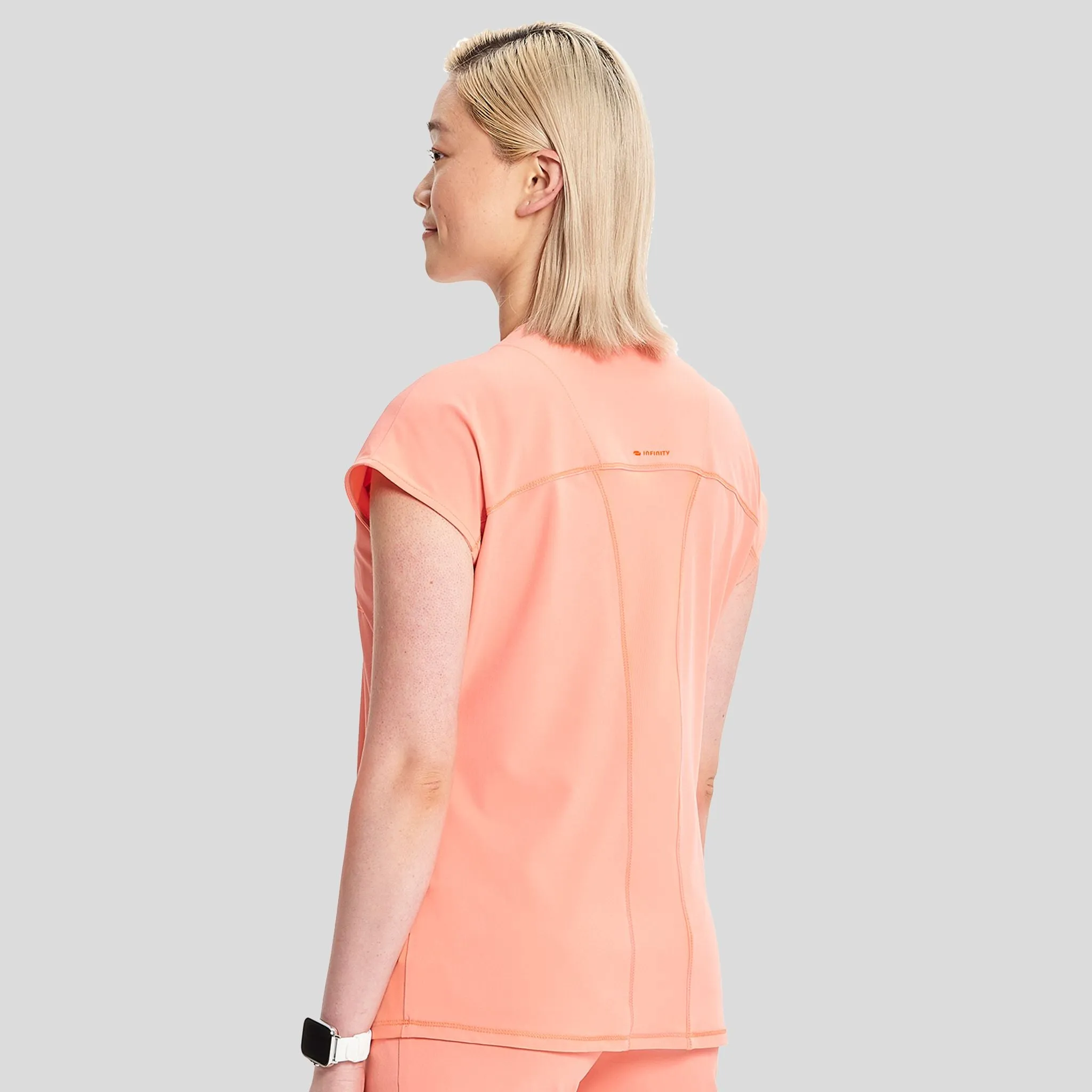 Henley Top | Electric Coral