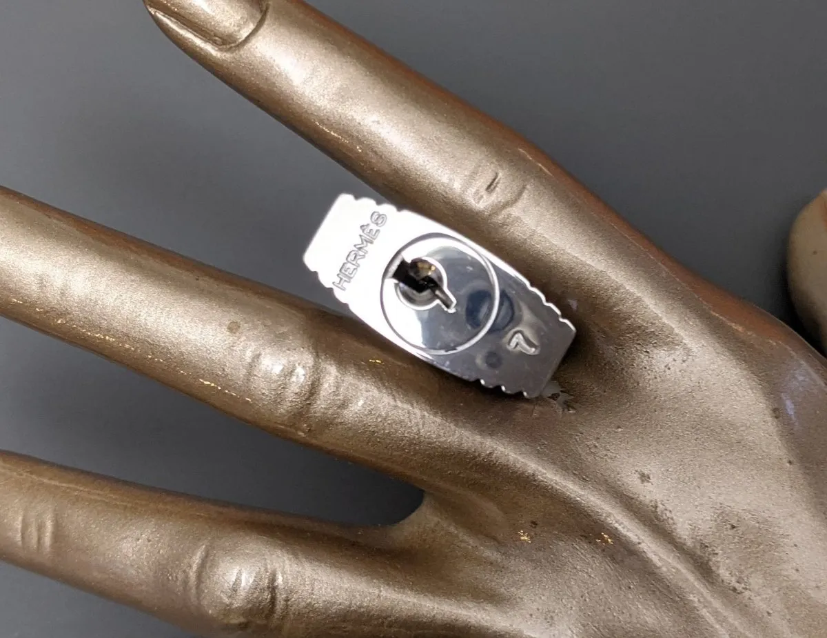 Hermes Silver&Palladium CADENAS GM Nr7 Without Keys for Big and Travel Bags!