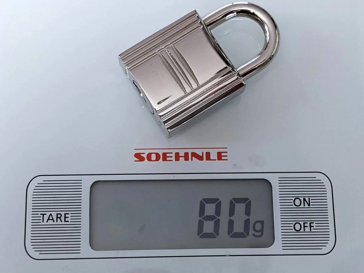 Hermes Silver&Palladium CADENAS GM Nr7 Without Keys for Big and Travel Bags!