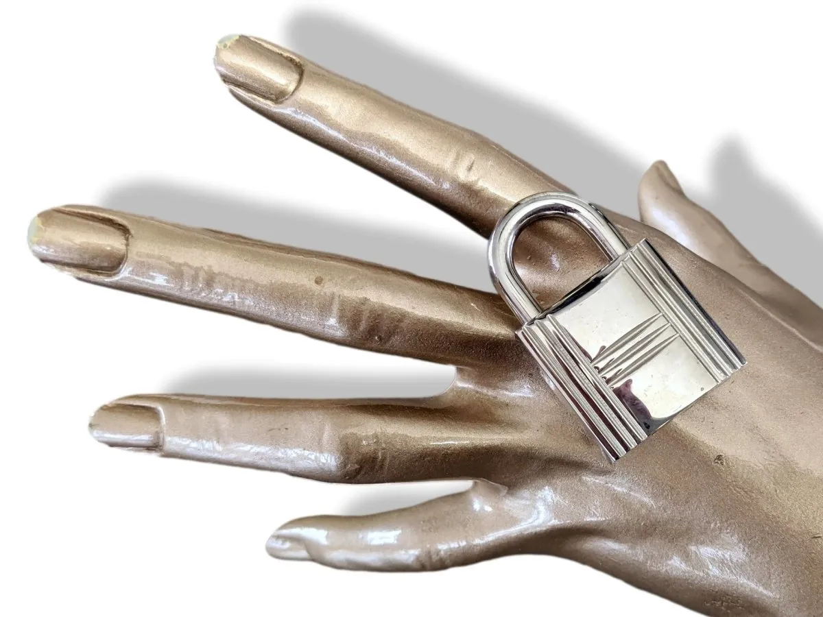 Hermes Silver&Palladium CADENAS GM Nr7 Without Keys for Big and Travel Bags!