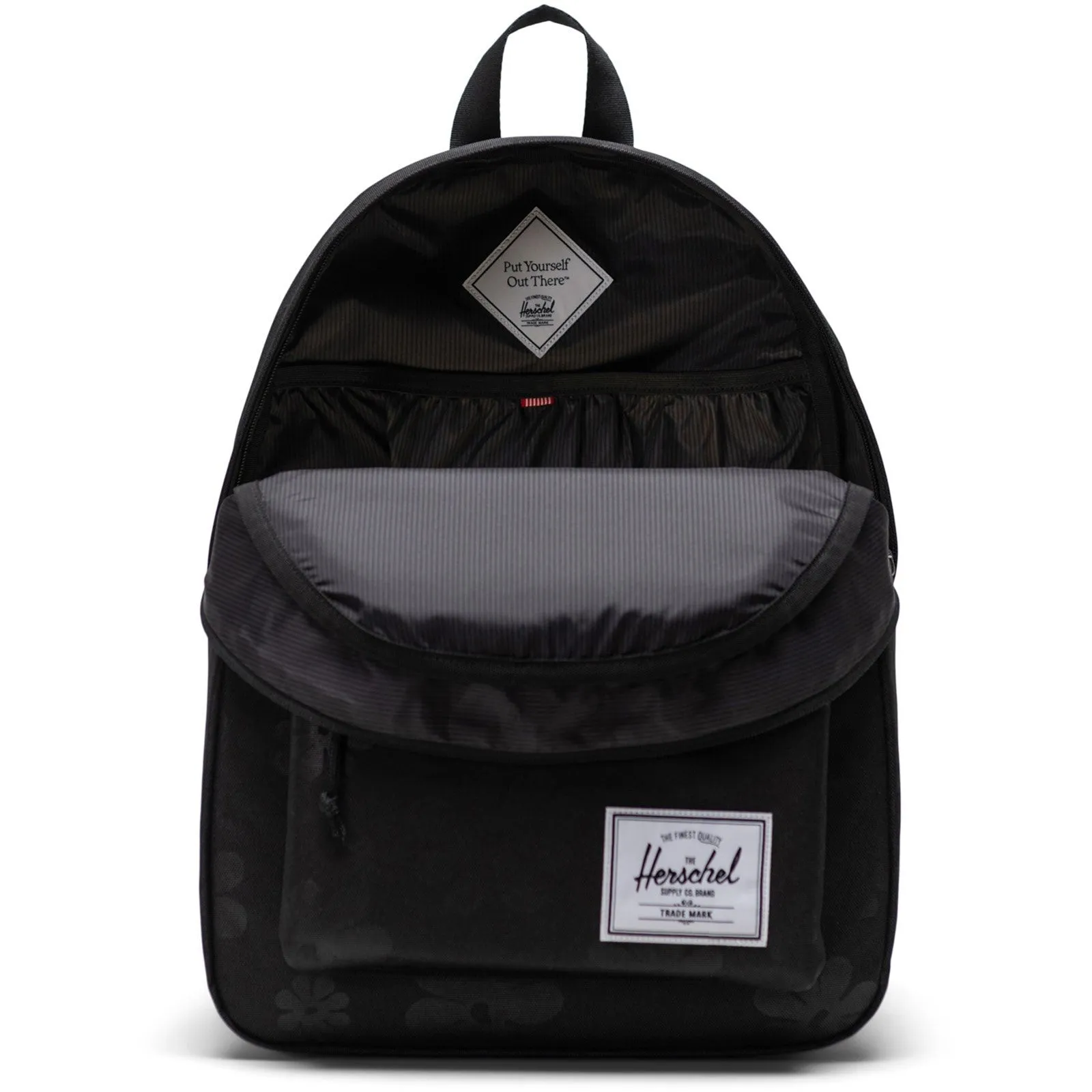 Herschel Black Floral Sun Backpack
